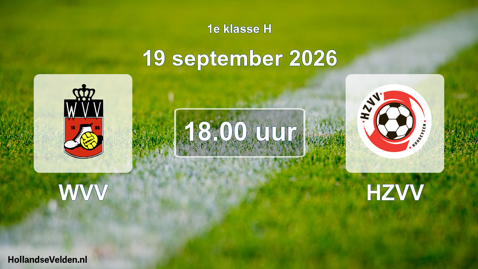 Geplande wedstrijd: WVV - HZVV (19 september 2026)