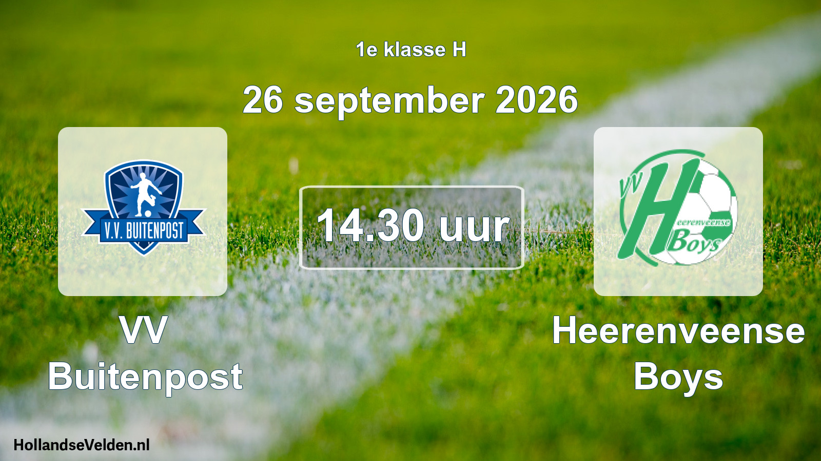 Scheduled Match: VV Buitenpost - Heerenveense Boys (26 September 2026)