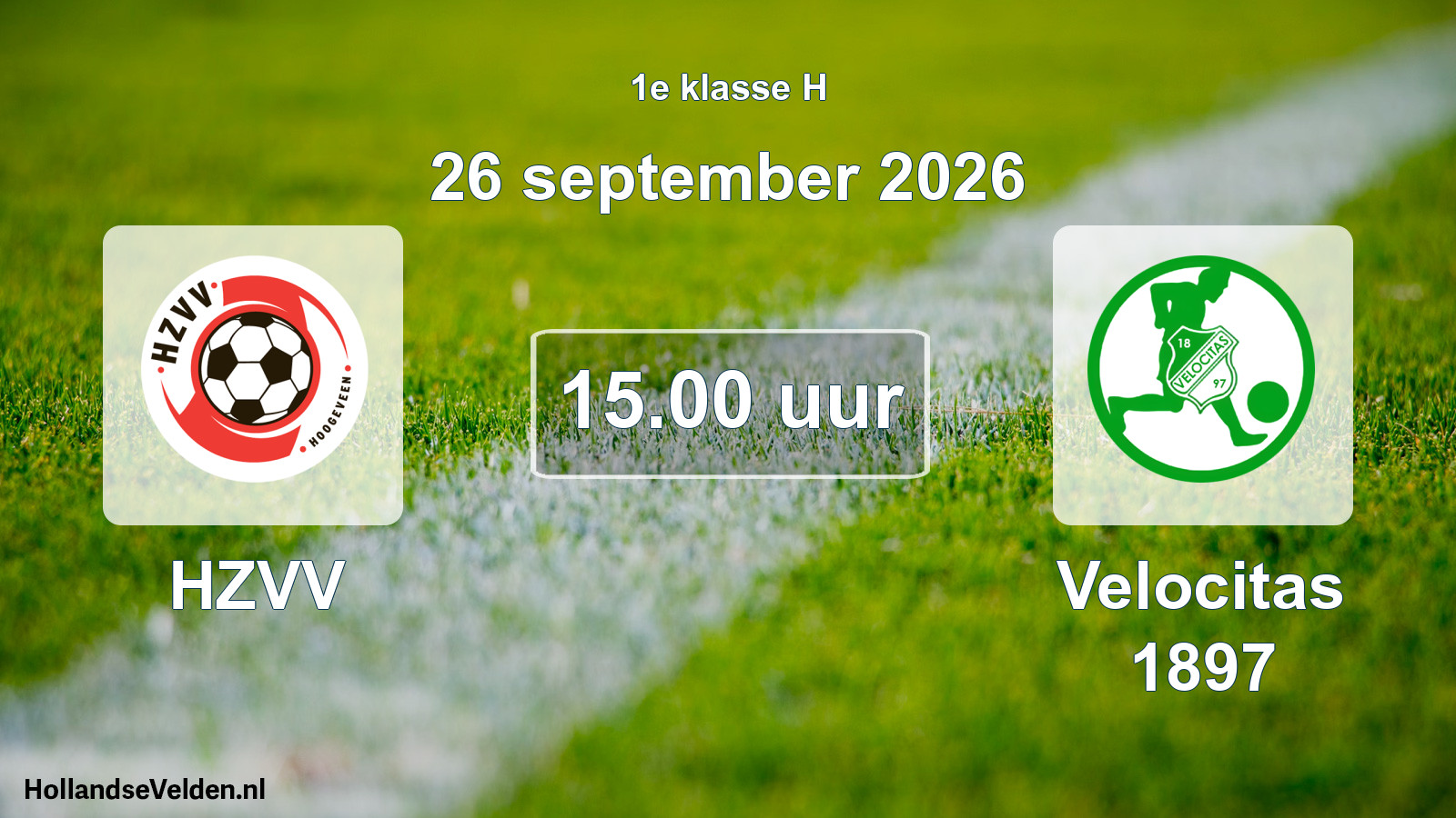 Geplande wedstrijd: HZVV - Velocitas 1897 (26 september 2026)