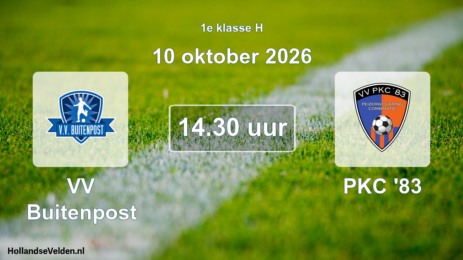 Geplande wedstrijd: VV Buitenpost - PKC '83 (10 oktober 2026)