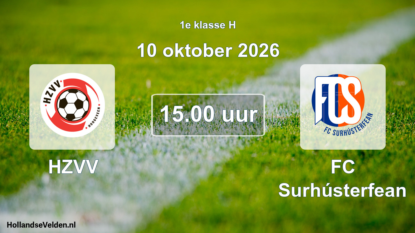 Geplande wedstrijd: HZVV - FC Surhústerfean (10 oktober 2026)