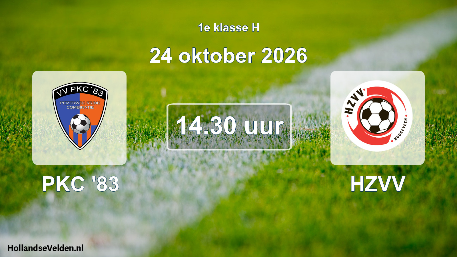 Geplande wedstrijd: PKC '83 - HZVV (24 oktober 2026)
