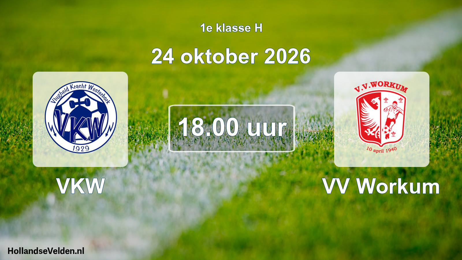 Geplande wedstrijd: VKW - VV Workum (24 oktober 2026)