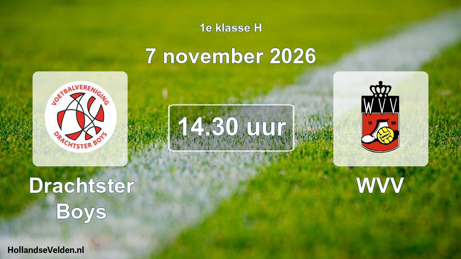 Geplande wedstrijd: Drachtster Boys - WVV (7 november 2026)
