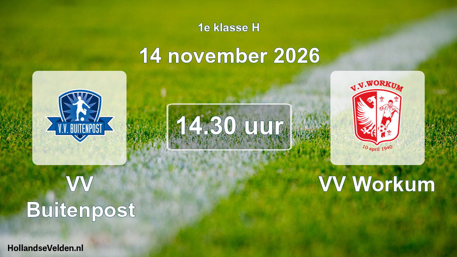 Scheduled Match: VV Buitenpost - VV Workum (14 November 2026)