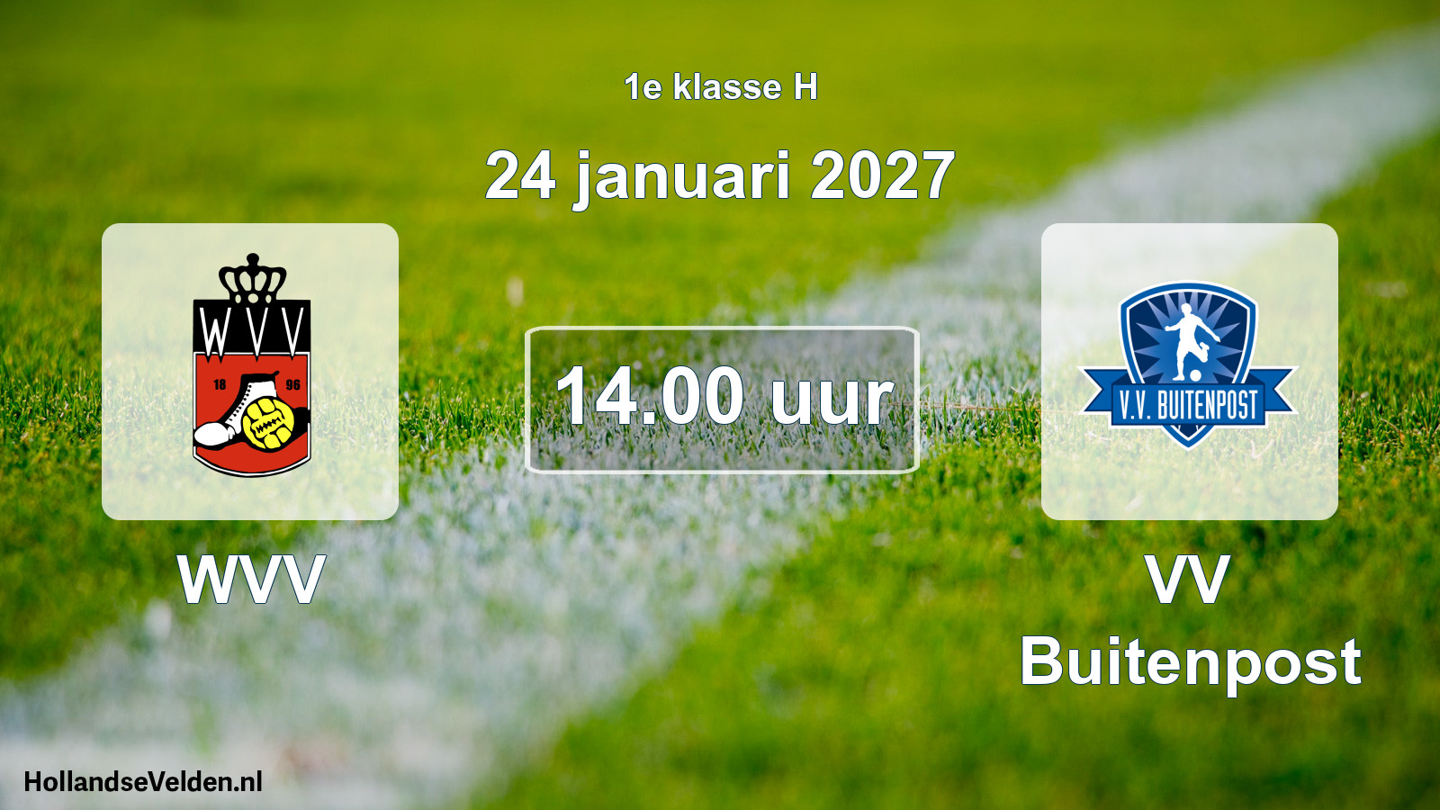 Geplande wedstrijd: WVV - VV Buitenpost (24 januari 2027)