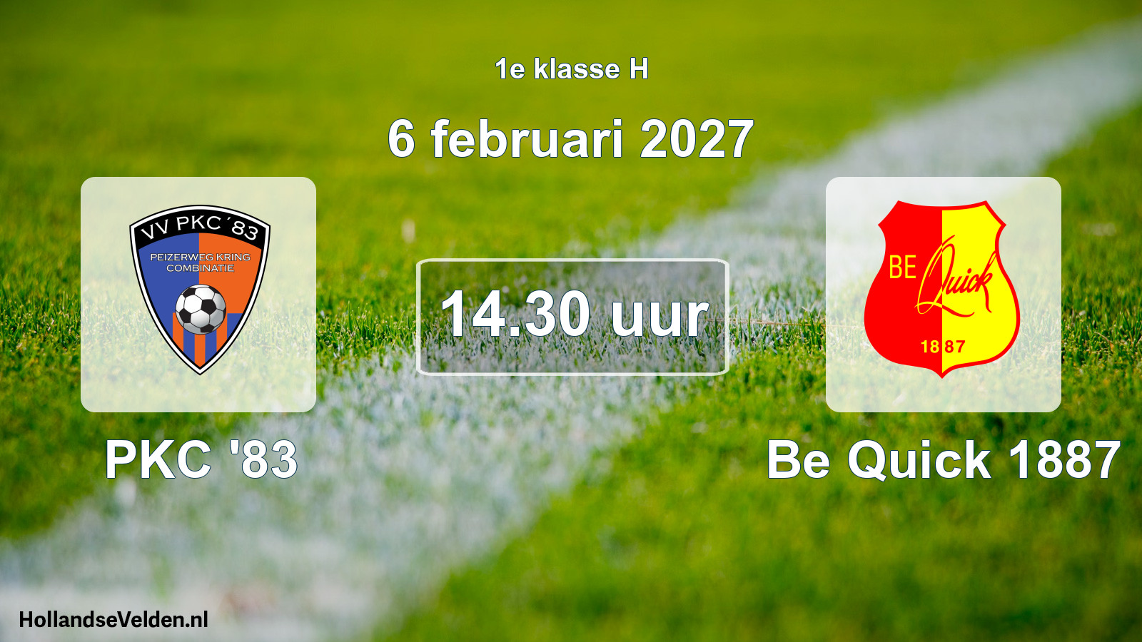 Geplande wedstrijd: PKC '83 - Be Quick 1887 (6 februari 2027)