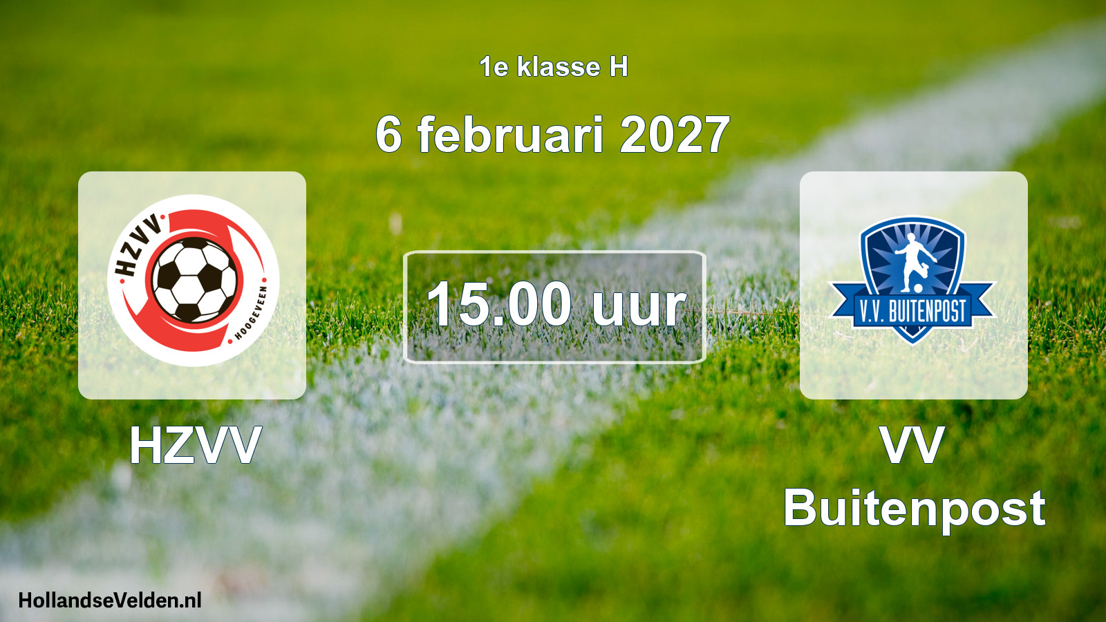 Geplande wedstrijd: HZVV - VV Buitenpost (6 februari 2027)