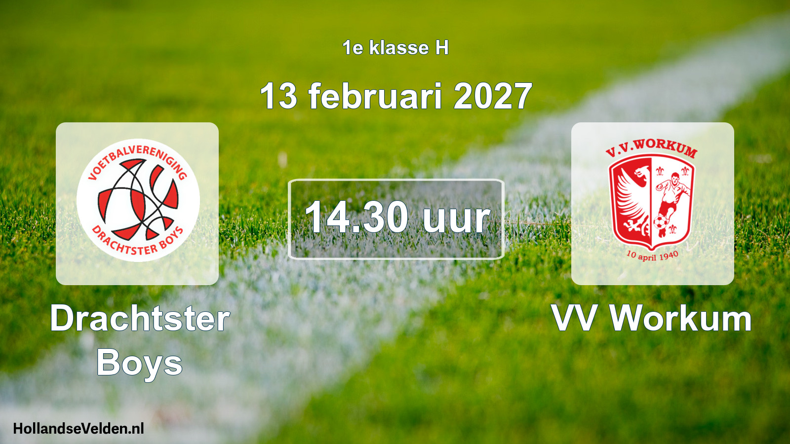 Geplande wedstrijd: Drachtster Boys - VV Workum (13 februari 2027)
