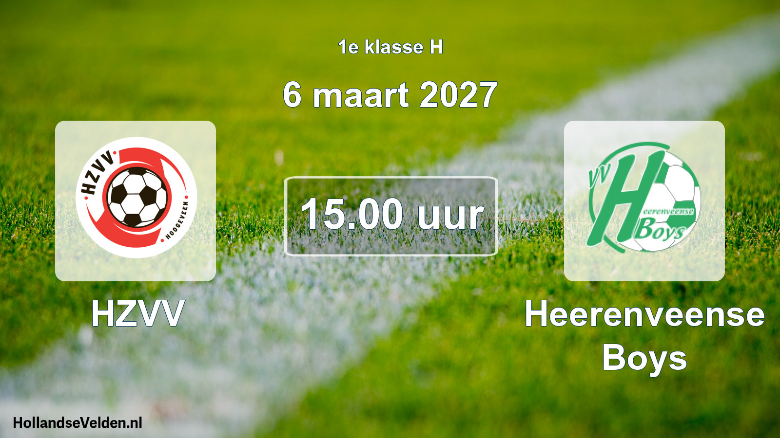 Geplande wedstrijd: HZVV - Heerenveense Boys (6 maart 2027)