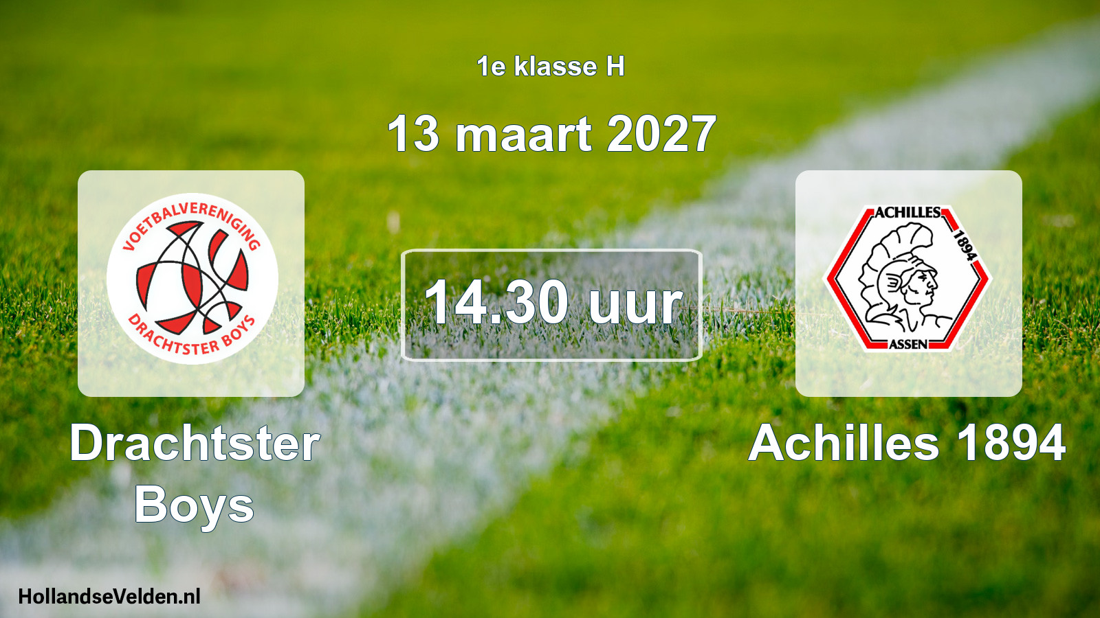 Geplande wedstrijd: Drachtster Boys - Achilles 1894 (13 maart 2027)