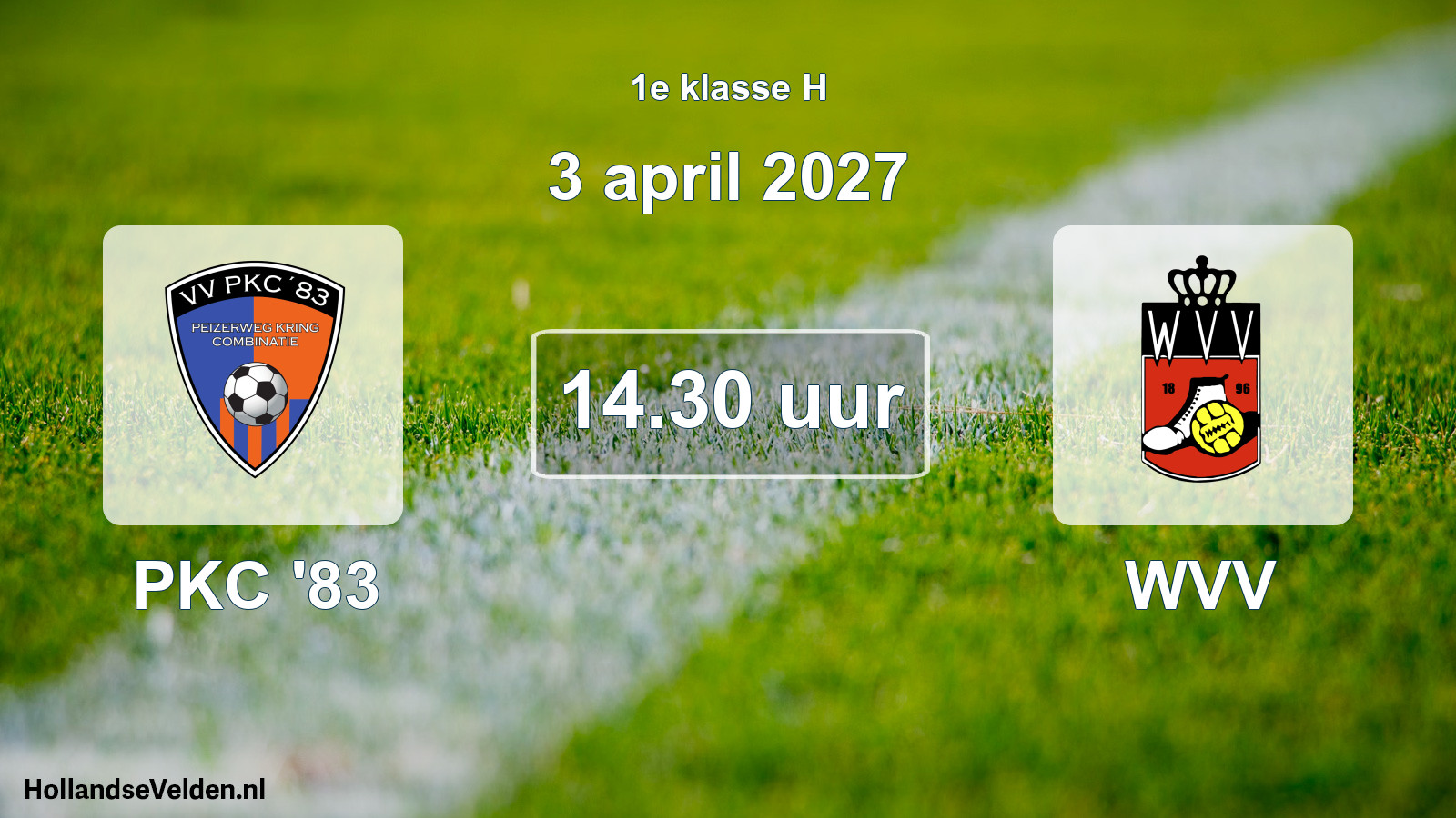Geplande wedstrijd: PKC '83 - WVV (3 april 2027)