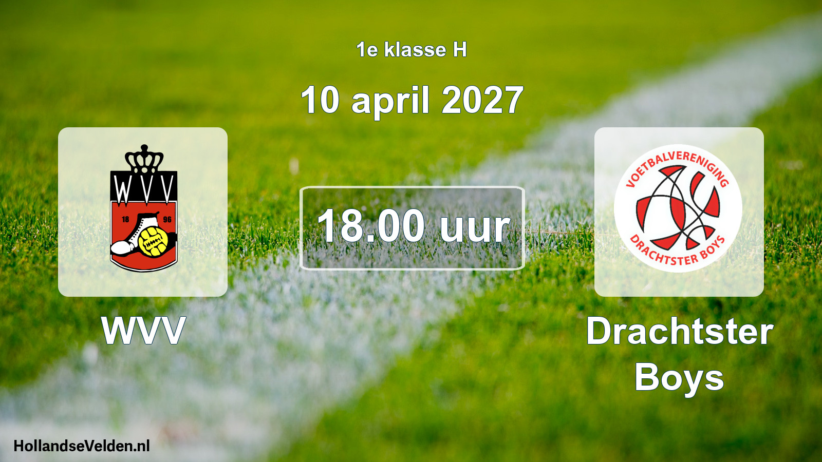 Geplande wedstrijd: WVV - Drachtster Boys (10 april 2027)