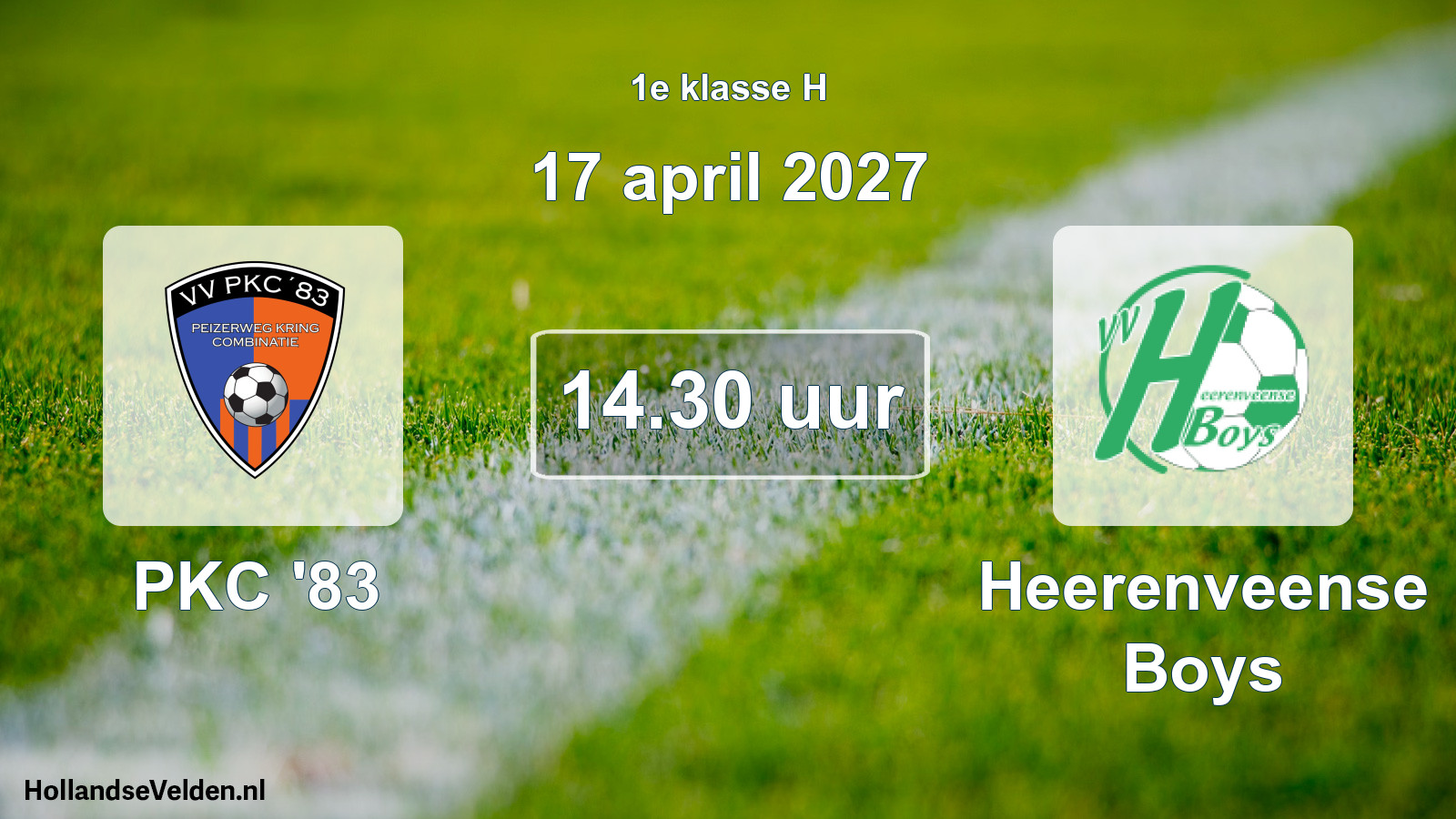 Geplande wedstrijd: PKC '83 - Heerenveense Boys (17 april 2027)