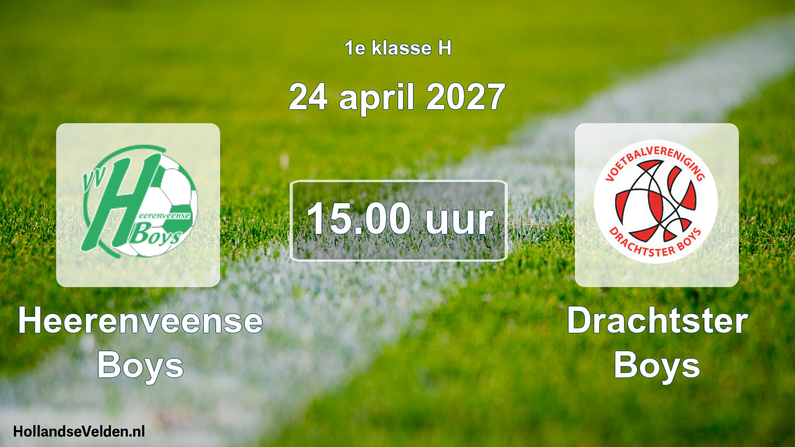 Geplande wedstrijd: Heerenveense Boys - Drachtster Boys (24 april 2027)