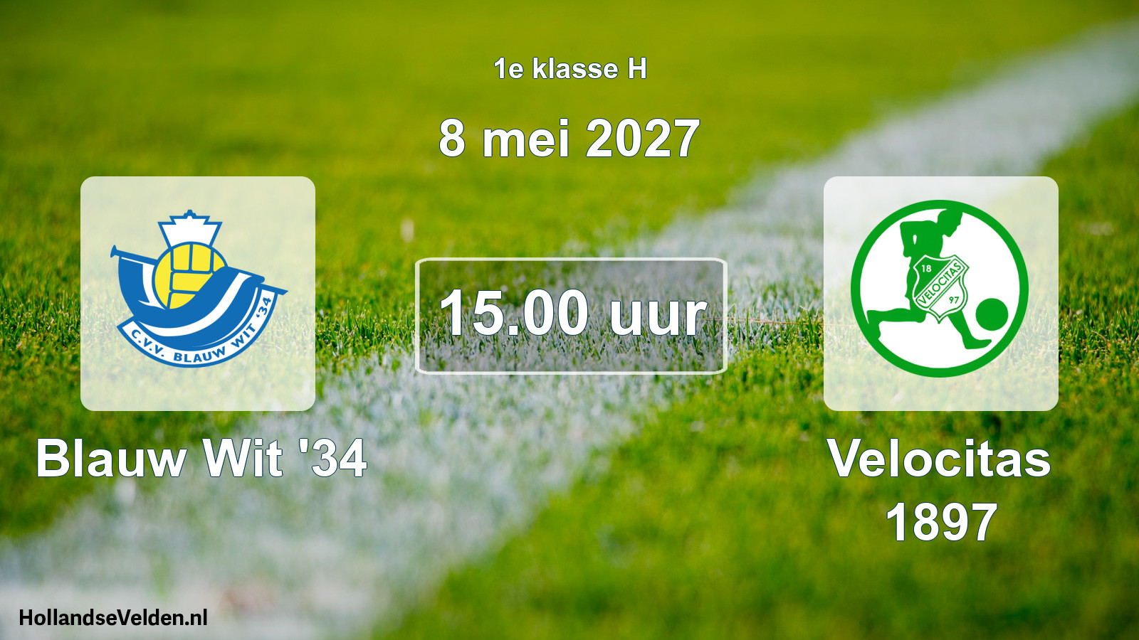 Scheduled Match: Blauw Wit '34 - Velocitas 1897 (8 May 2027)