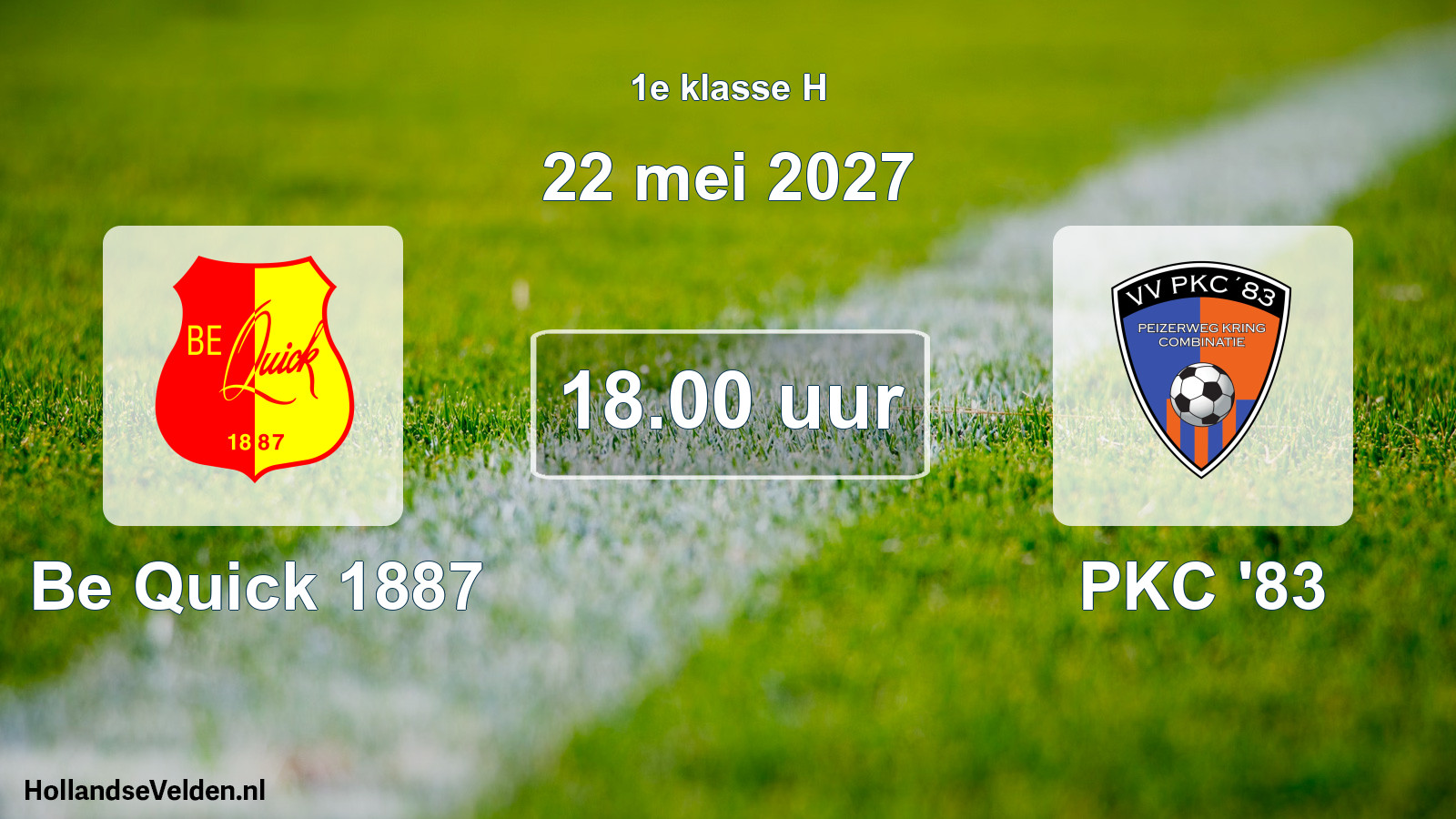 Geplande wedstrijd: Be Quick 1887 - PKC '83 (22 mei 2027)