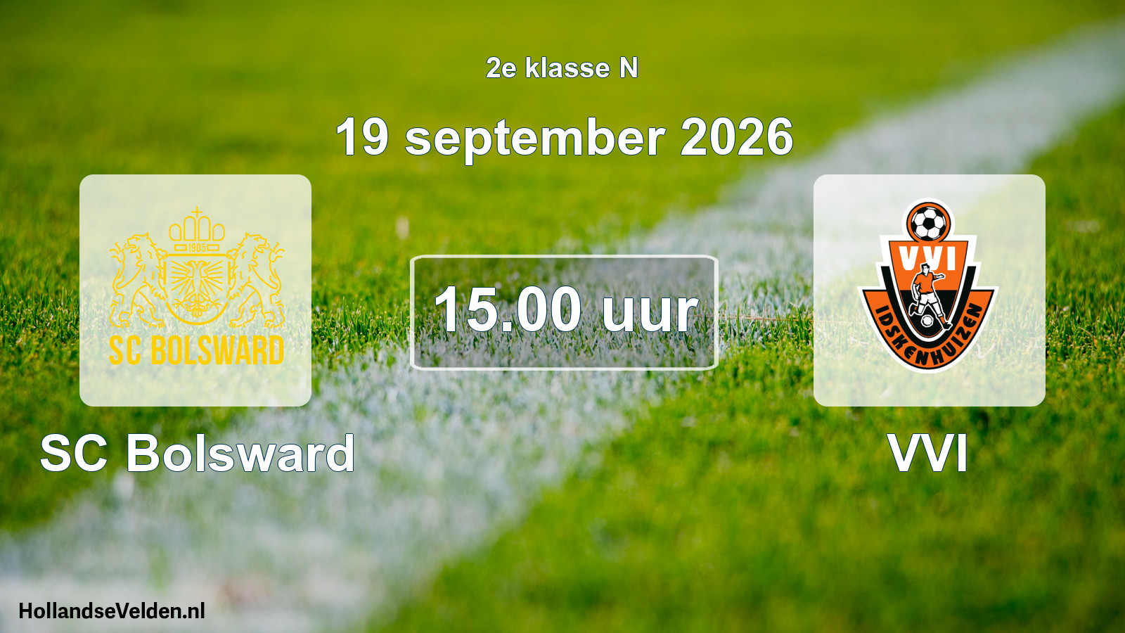 Geplande wedstrijd: SC Bolsward - VVI (19 september 2026)