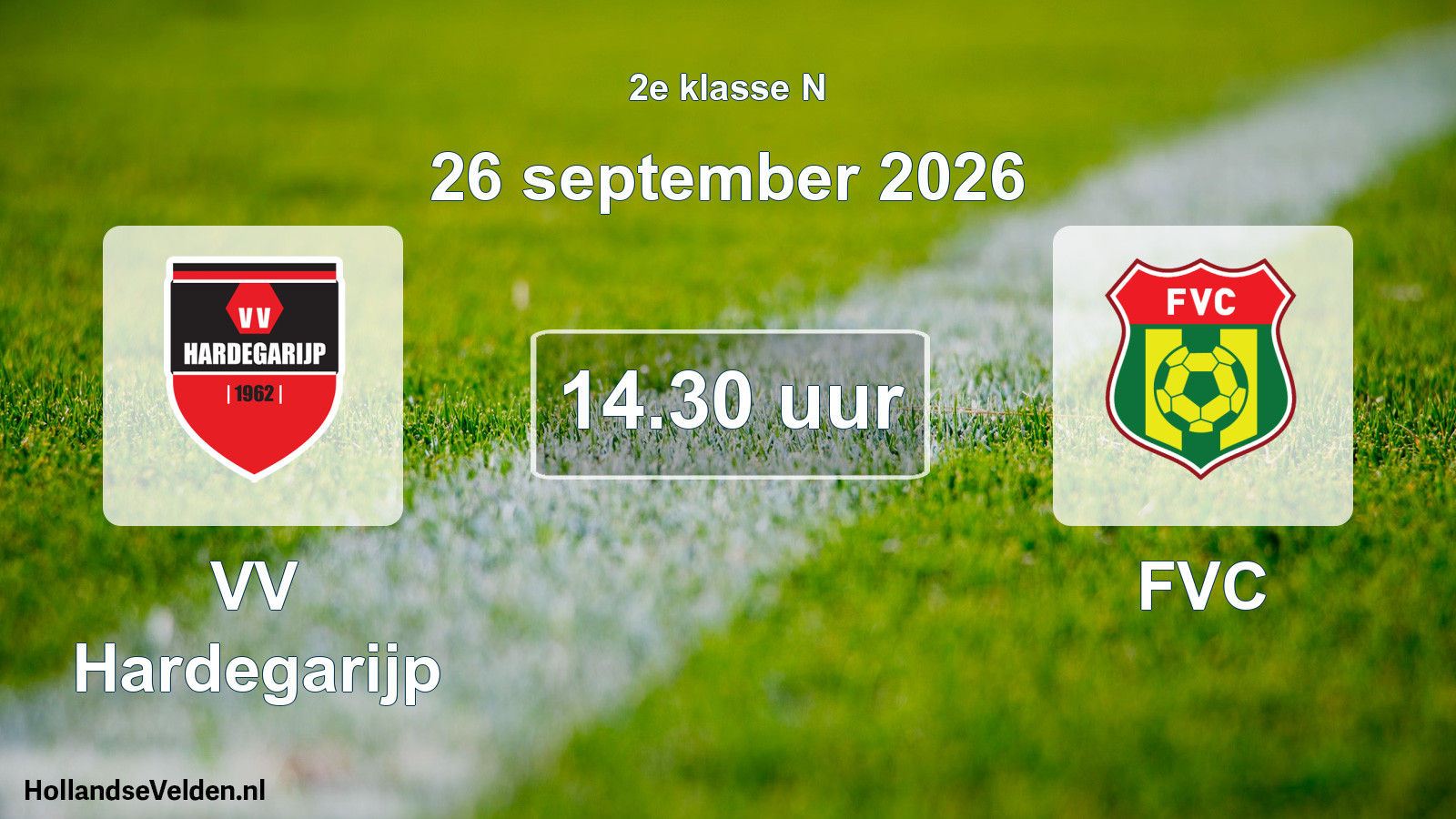 Geplande wedstrijd: VV Hardegarijp - FVC (26 september 2026)