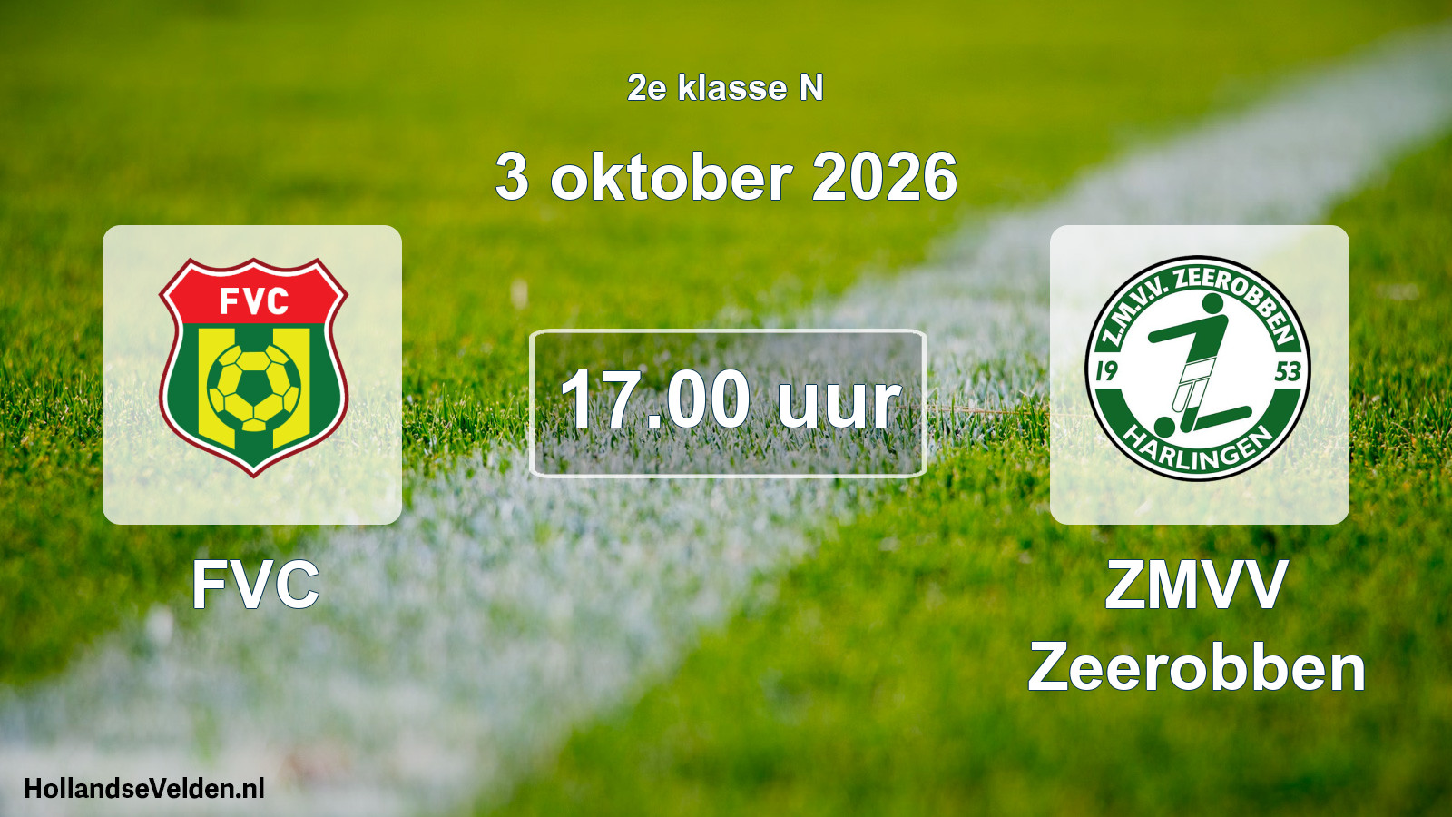 Scheduled Match: FVC - ZMVV Zeerobben (3 October 2026)