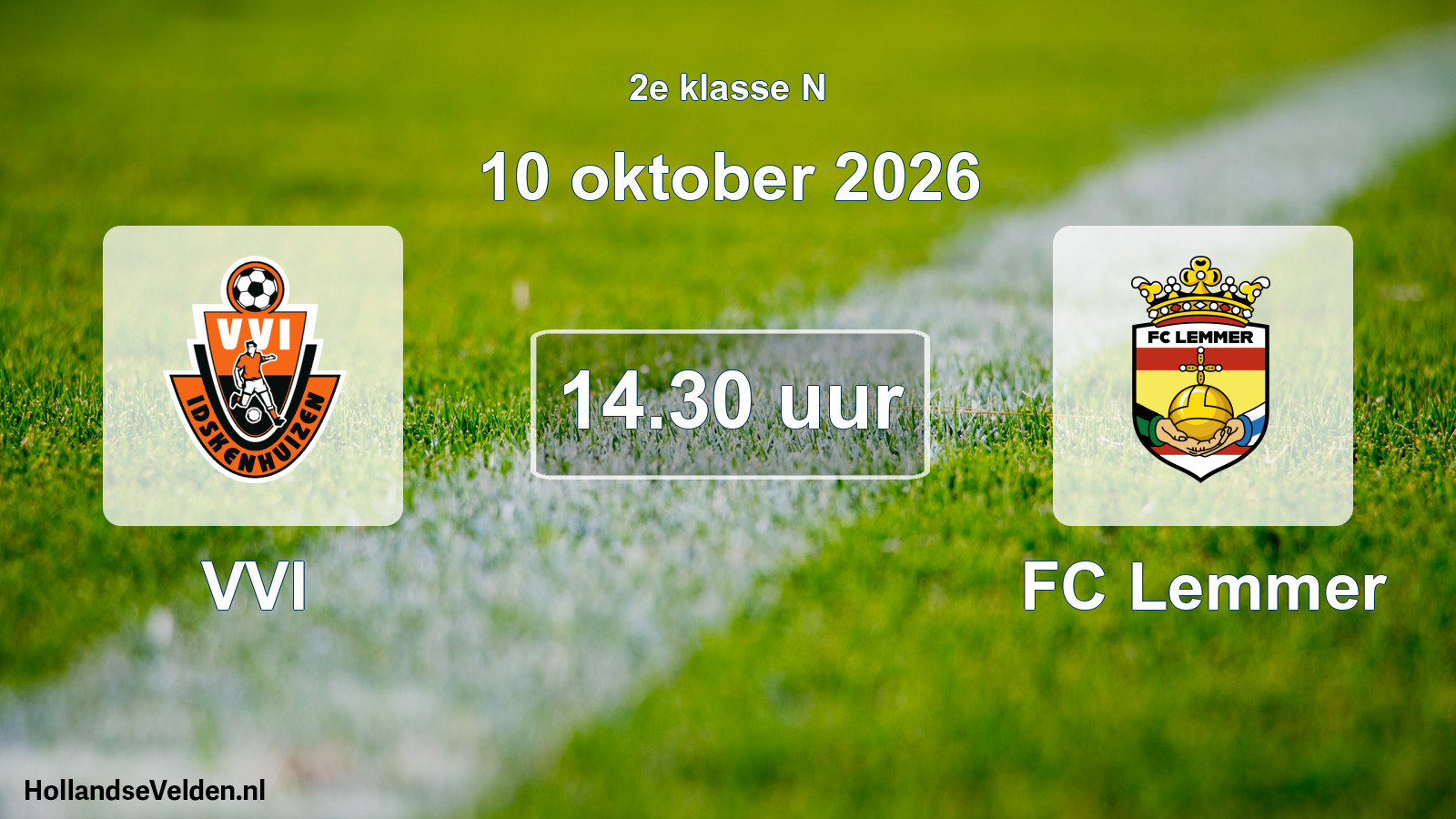 Geplande wedstrijd: VVI - FC Lemmer (10 oktober 2026)