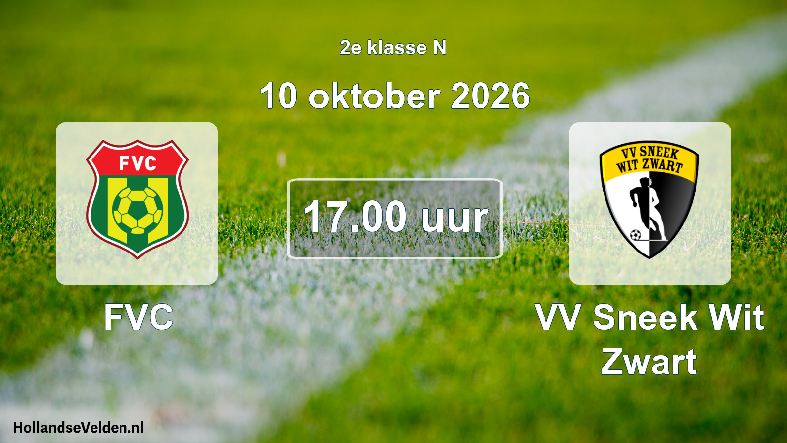 Geplande wedstrijd: FVC - VV Sneek Wit Zwart (10 oktober 2026)