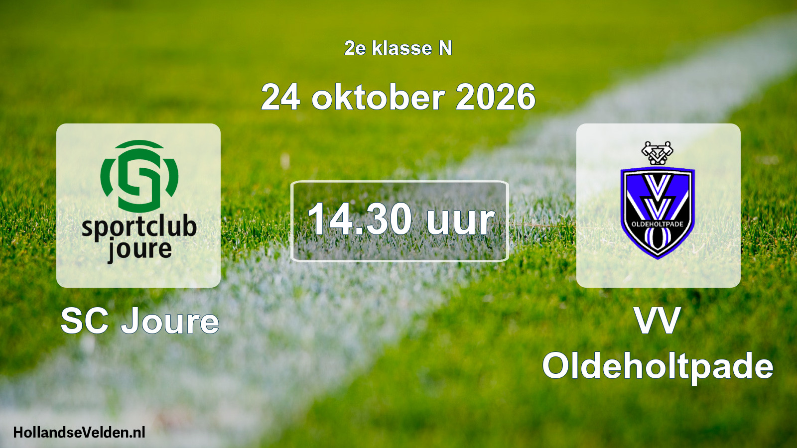 Geplande wedstrijd: SC Joure - VV Oldeholtpade (24 oktober 2026)