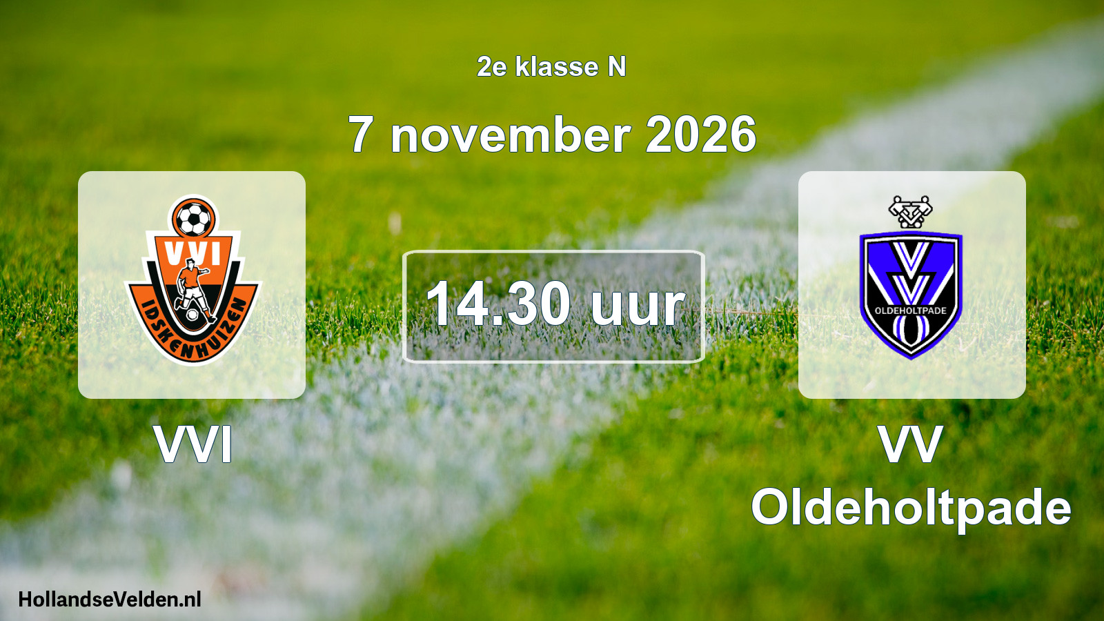 Geplande wedstrijd: VVI - VV Oldeholtpade (7 november 2026)