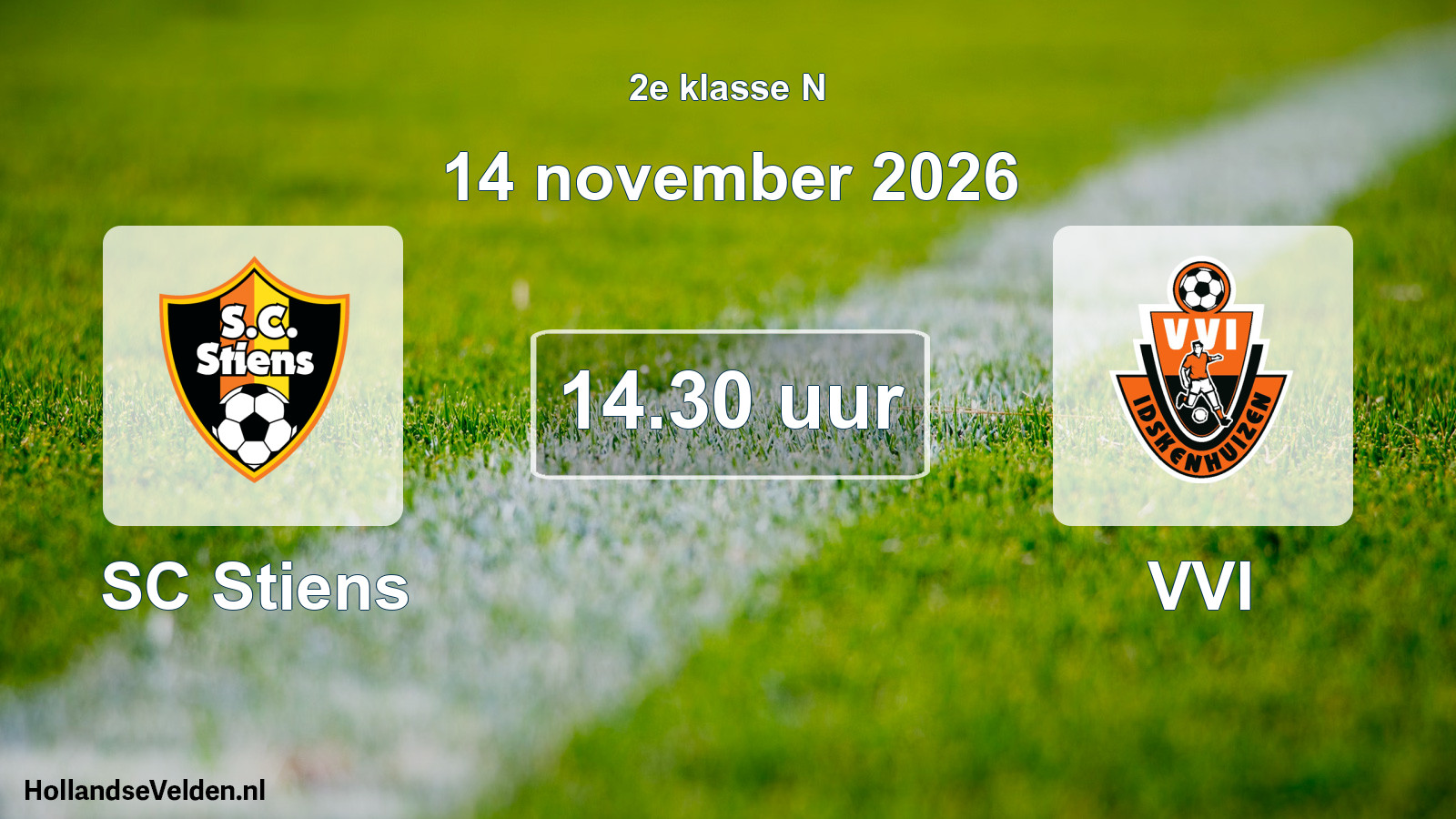 Geplande wedstrijd: SC Stiens - VVI (14 november 2026)
