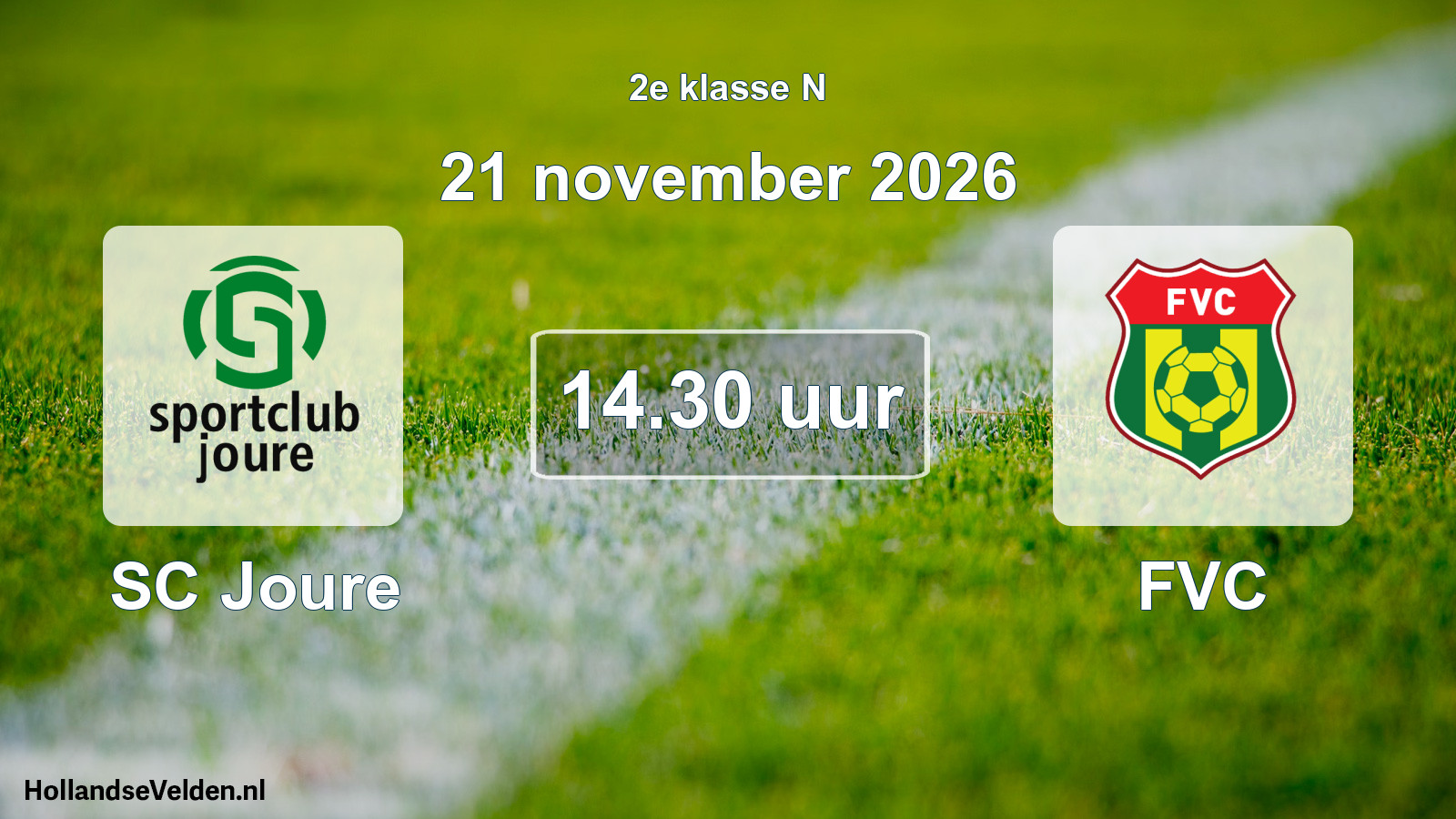 Geplande wedstrijd: SC Joure - FVC (21 november 2026)