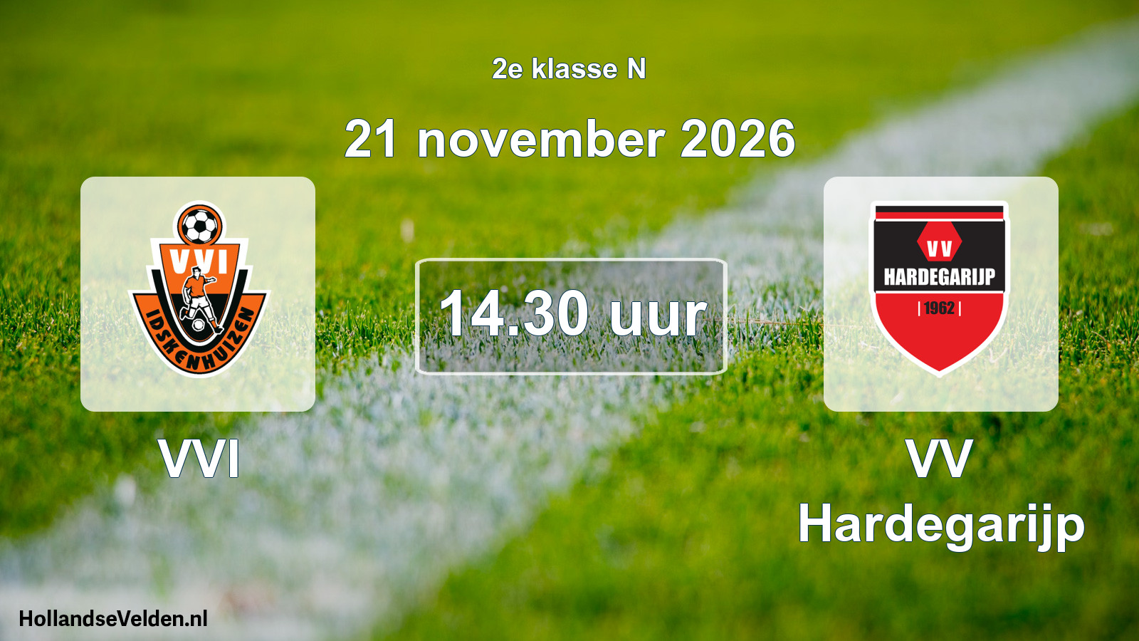 Geplande wedstrijd: VVI - VV Hardegarijp (21 november 2026)