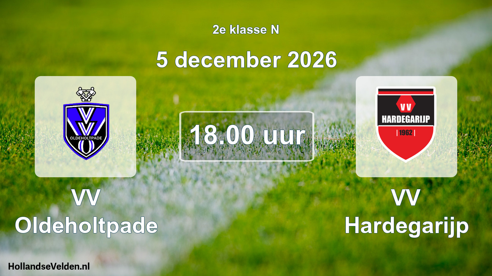 Geplande wedstrijd: VV Oldeholtpade - VV Hardegarijp (5 december 2026)