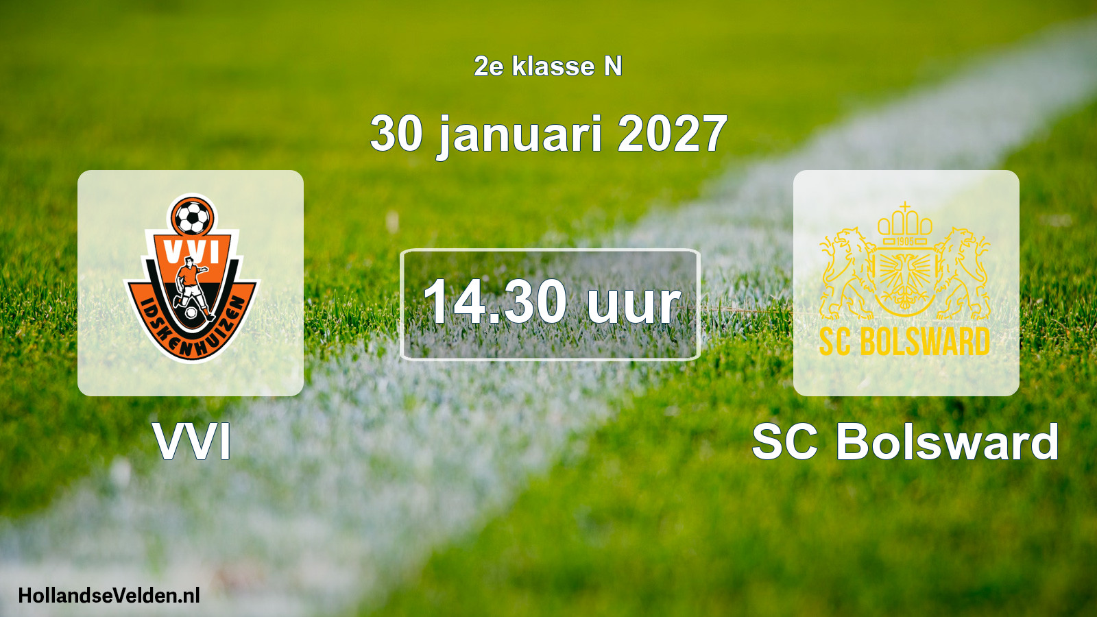 Geplande wedstrijd: VVI - SC Bolsward (30 januari 2027)
