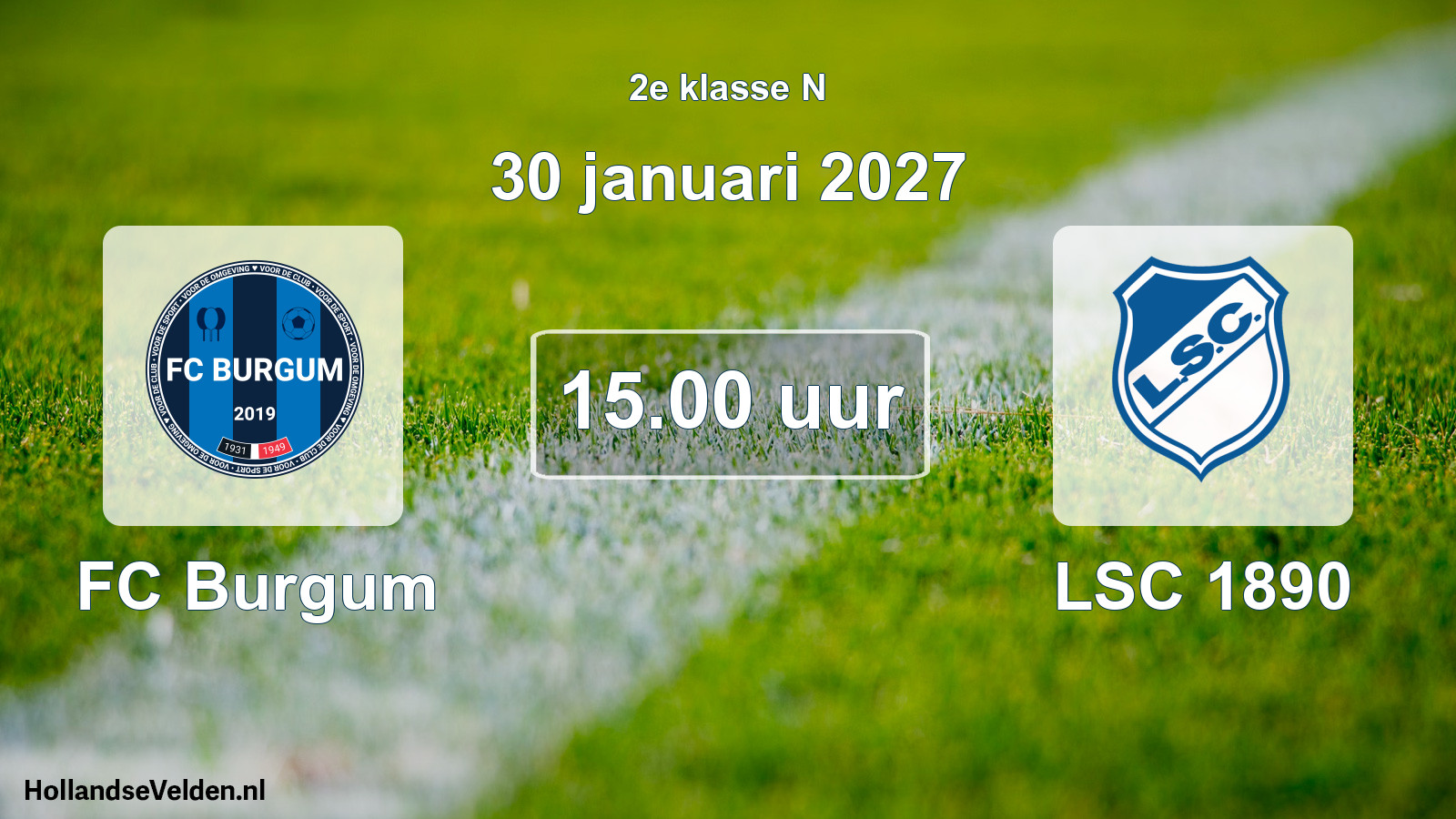 Geplande wedstrijd: FC Burgum - LSC 1890 (30 januari 2027)