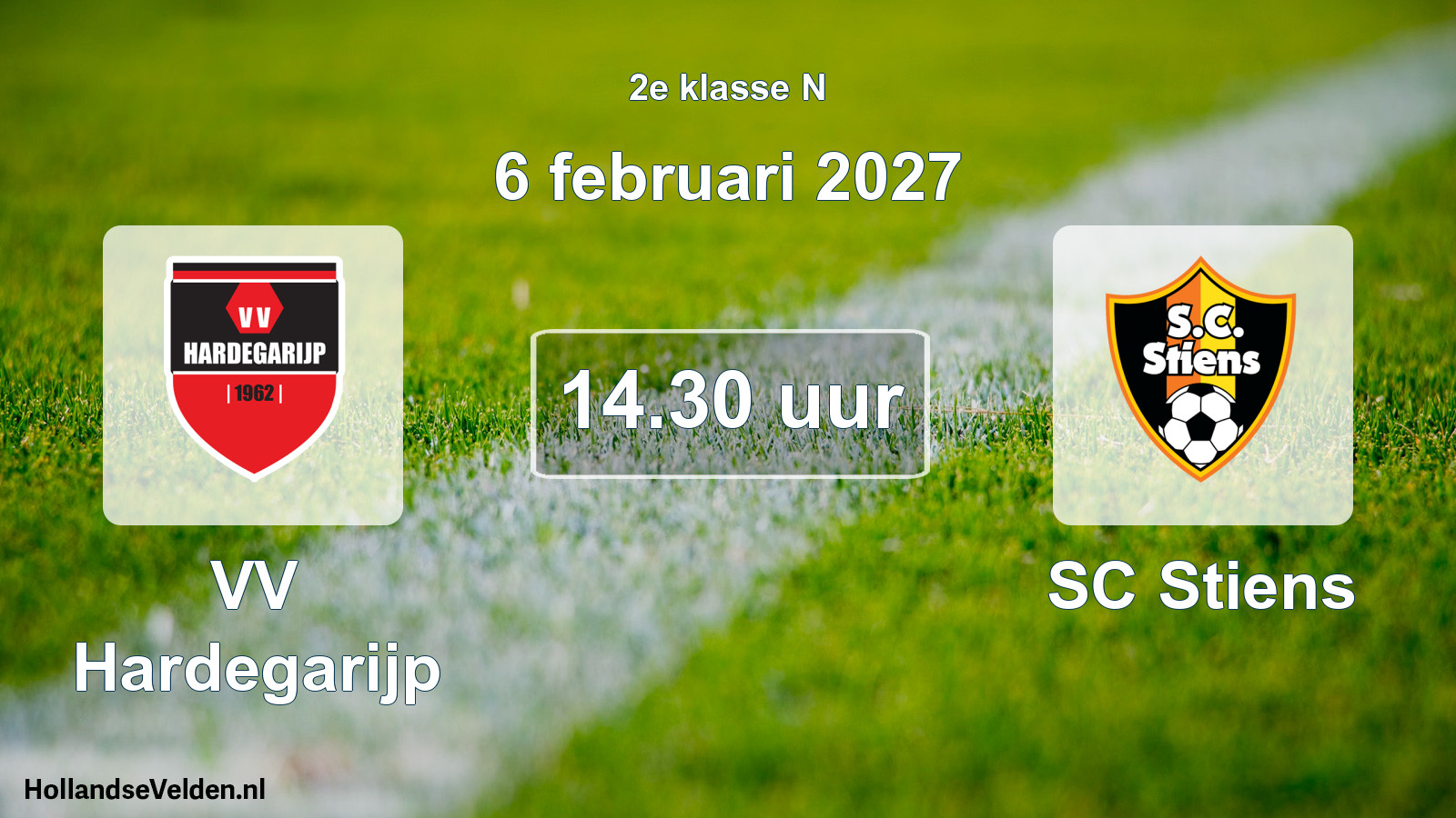 Geplande wedstrijd: VV Hardegarijp - SC Stiens (6 februari 2027)