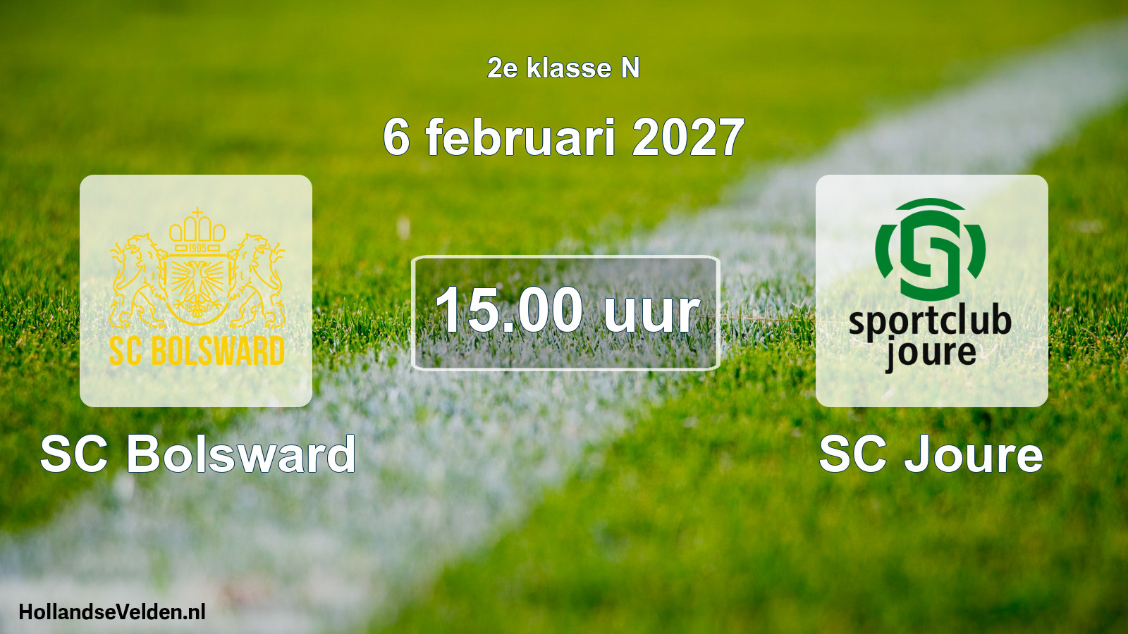 Scheduled Match: SC Bolsward - SC Joure (6 February 2027)