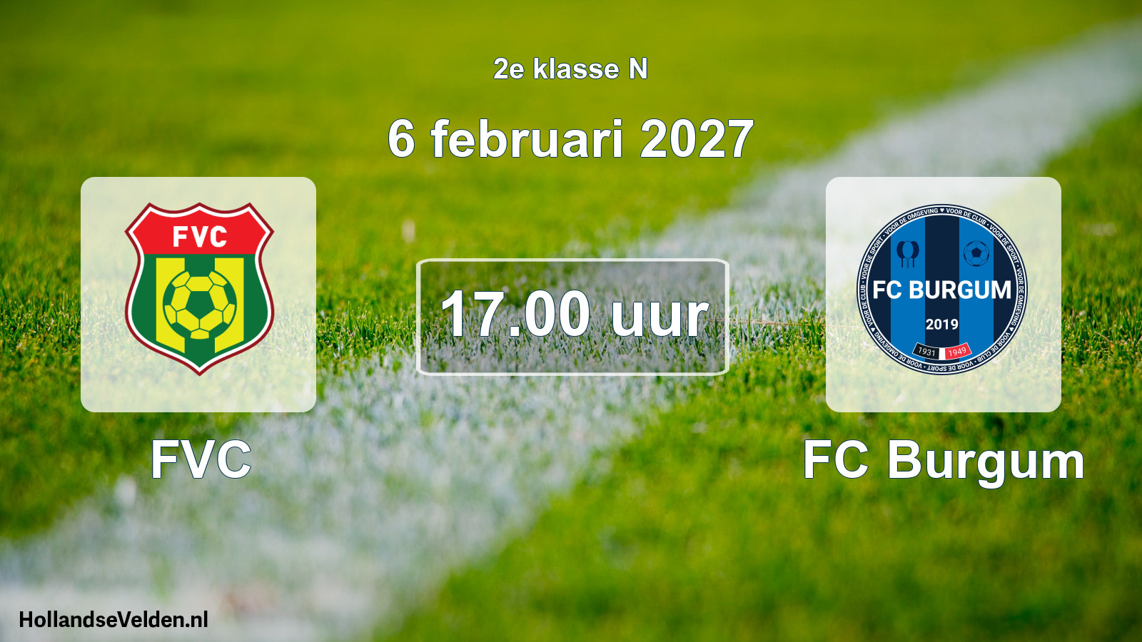 Geplande wedstrijd: FVC - FC Burgum (6 februari 2027)