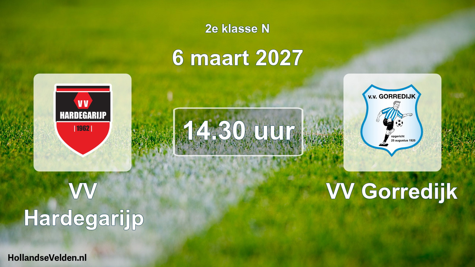 Geplande wedstrijd: VV Hardegarijp - VV Gorredijk (6 maart 2027)
