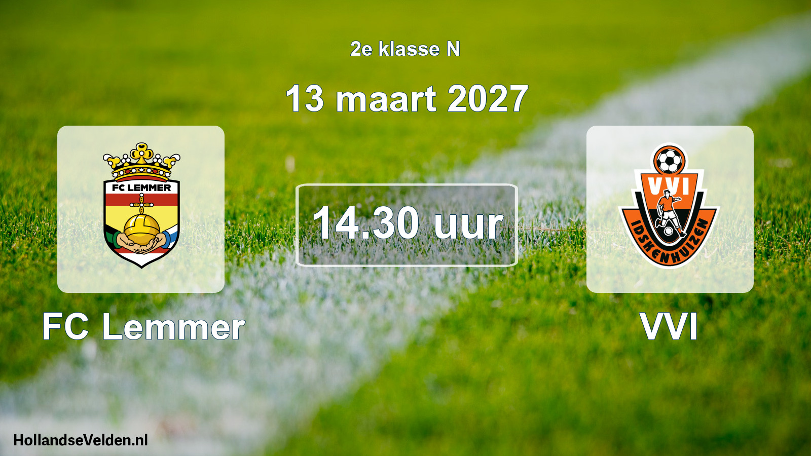 Geplande wedstrijd: FC Lemmer - VVI (13 maart 2027)