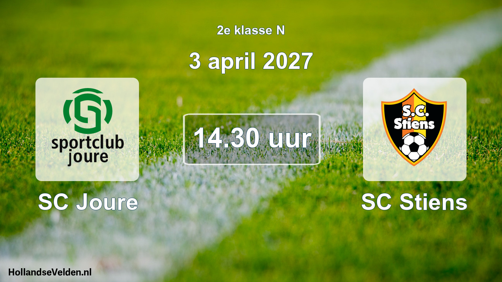 Geplande wedstrijd: SC Joure - SC Stiens (3 april 2027)