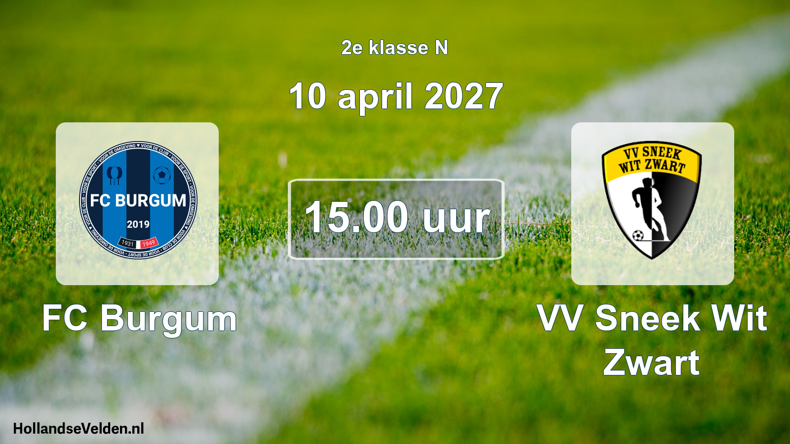 Geplande wedstrijd: FC Burgum - VV Sneek Wit Zwart (10 april 2027)