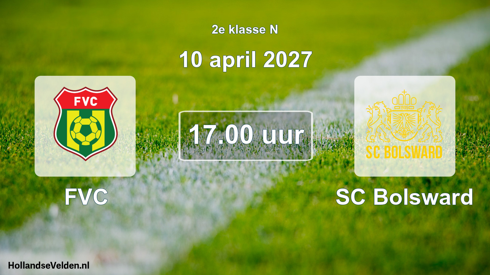 Scheduled Match: FVC - SC Bolsward (10 April 2027)