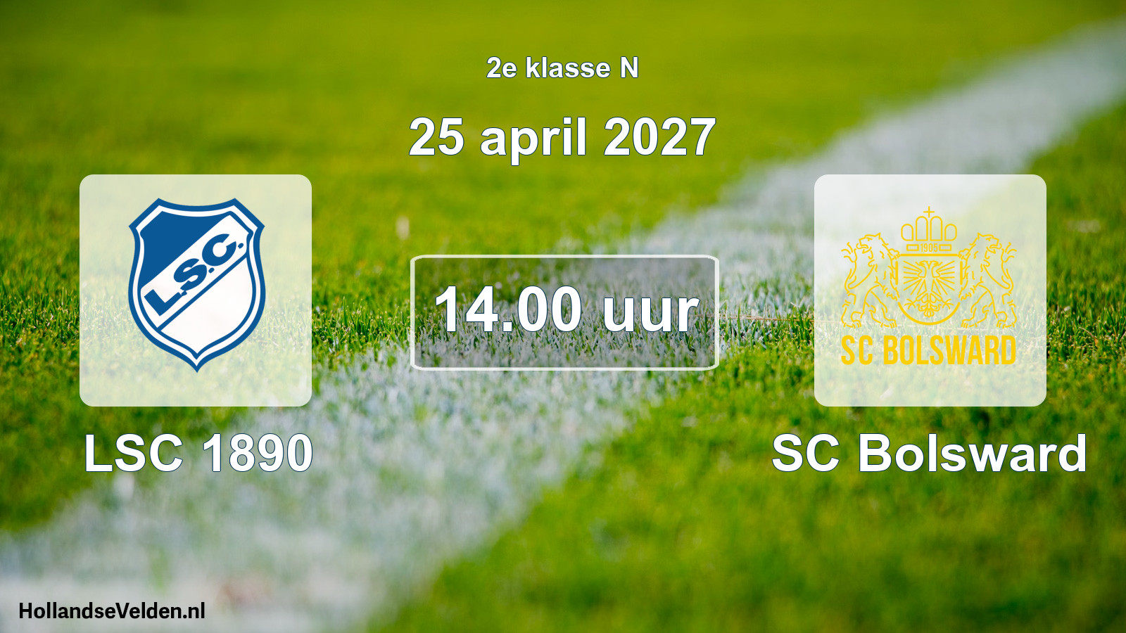 Geplande wedstrijd: LSC 1890 - SC Bolsward (25 april 2027)