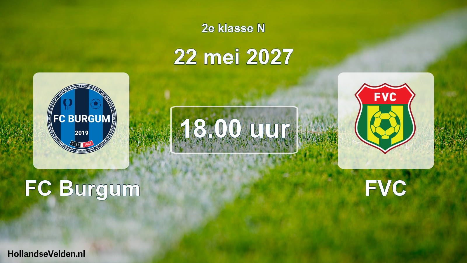 Geplande wedstrijd: FC Burgum - FVC (22 mei 2027)