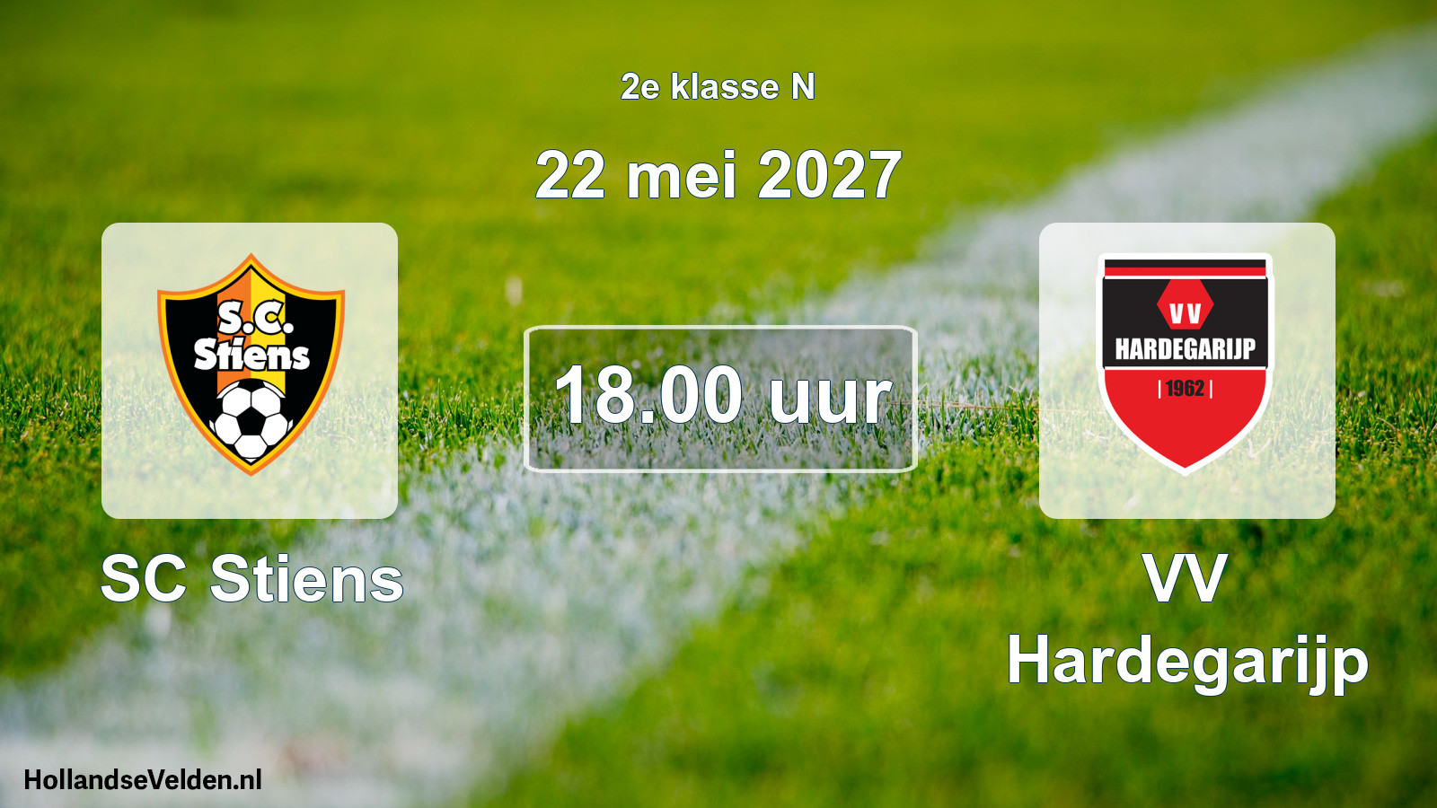 Geplande wedstrijd: SC Stiens - VV Hardegarijp (22 mei 2027)