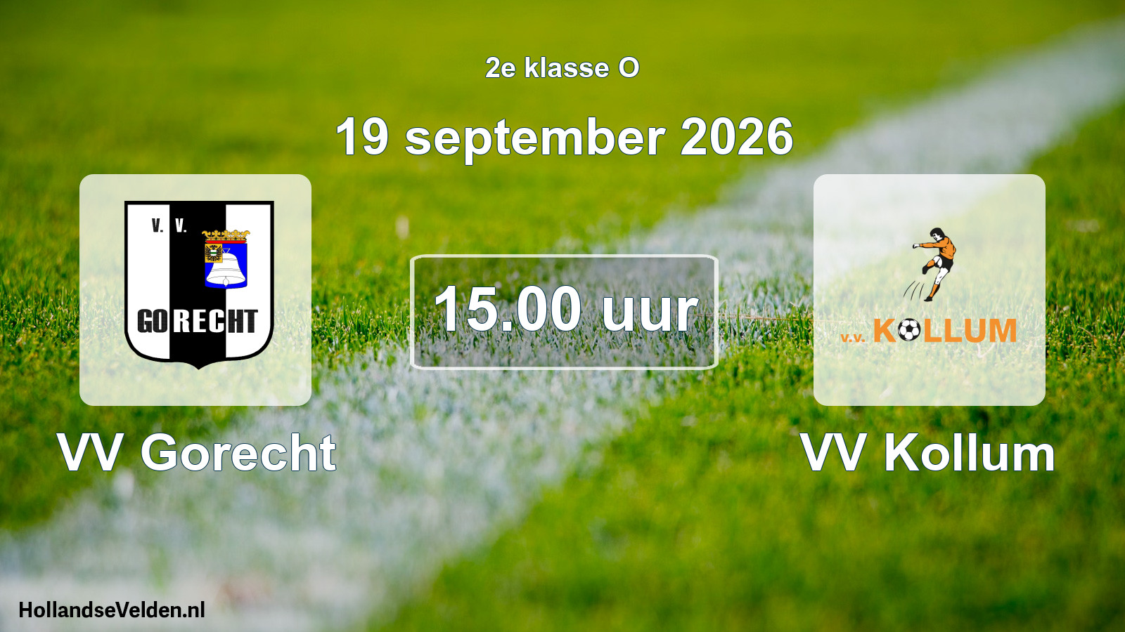 Geplande wedstrijd: VV Gorecht - VV Kollum (19 september 2026)