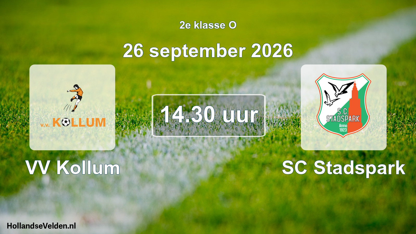 Geplande wedstrijd: VV Kollum - SC Stadspark (26 september 2026)