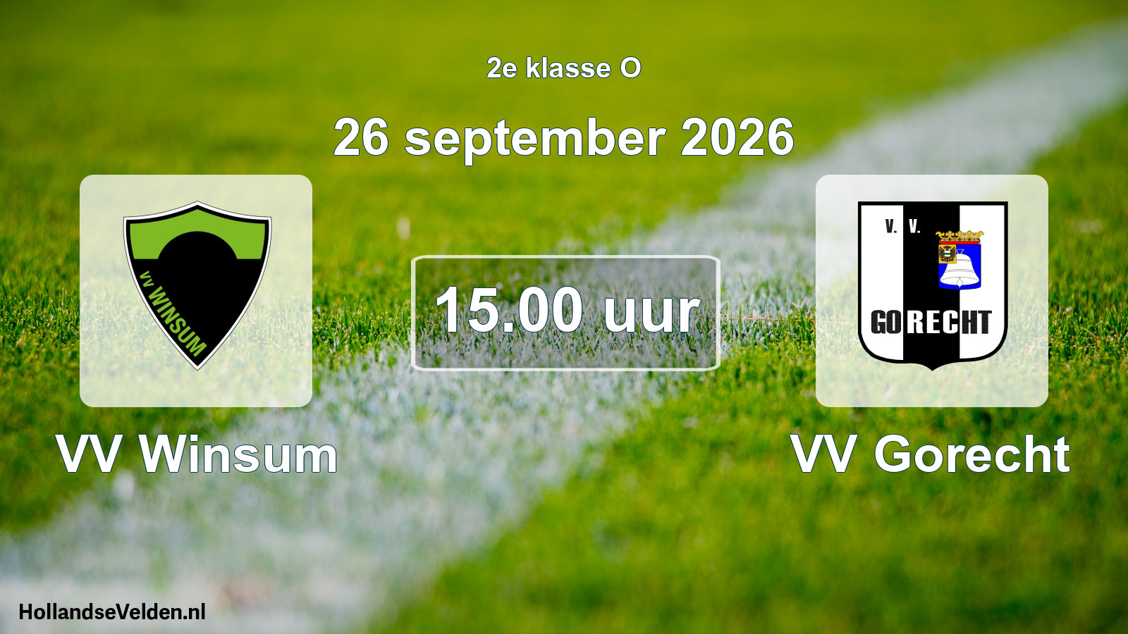 Geplande wedstrijd: VV Winsum - VV Gorecht (26 september 2026)