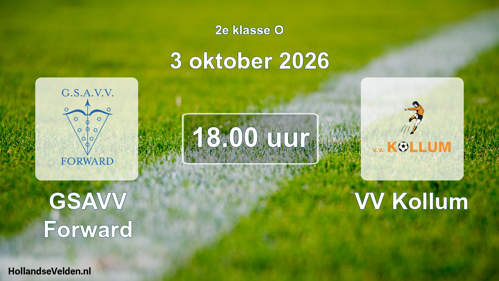Geplande wedstrijd: GSAVV Forward - VV Kollum (3 oktober 2026)