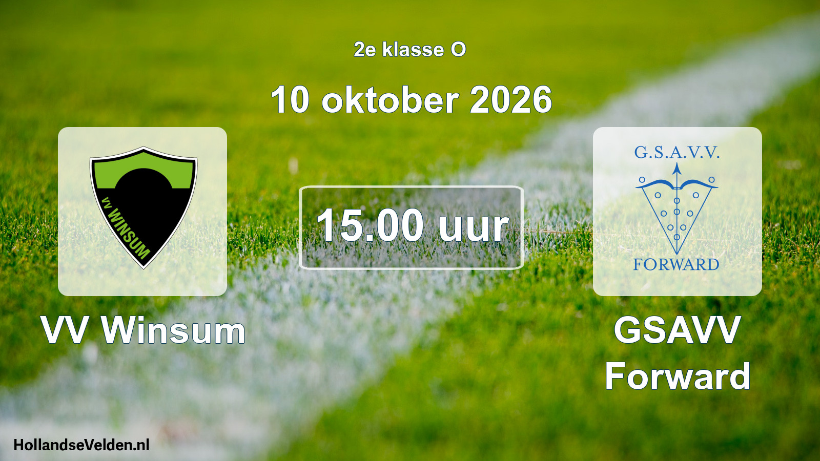 Geplande wedstrijd: VV Winsum - GSAVV Forward (10 oktober 2026)